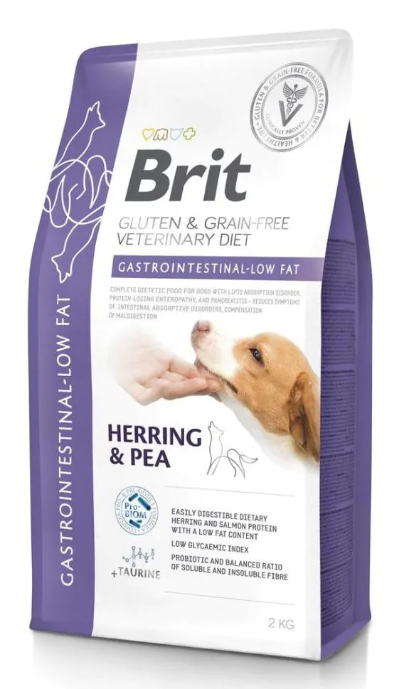 Brit VetDiet Dog Gastrointestinal-Low - корм для собак при проблемах з травленням з обмеженим вмістом жиру з оселедцем