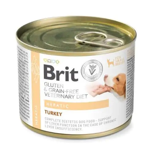 Brit VetDiet Hepatic - вологий корм для собак для підтримки функцій печінки з індичкою 200 г