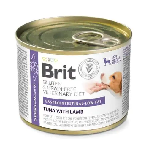 Brit VetDiet Gastrointestinal-Low Fat - вологий корм для собак при проблемах з травленням з обмеженим вмістом жиру з тунцем і ягням 200 г