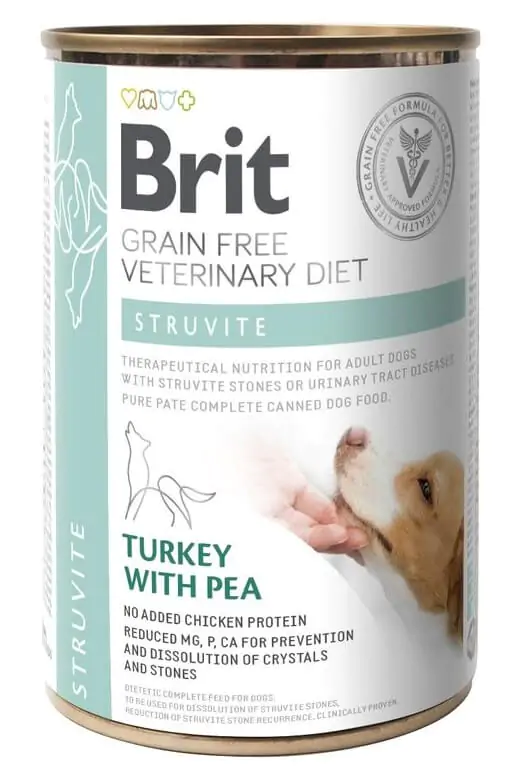Brit Grain Free Veterinary Diets Struvite - вологий корм для собак при лікуванні та для профілактики сечокам'яної хвороби з індичкою та горохом 400 г